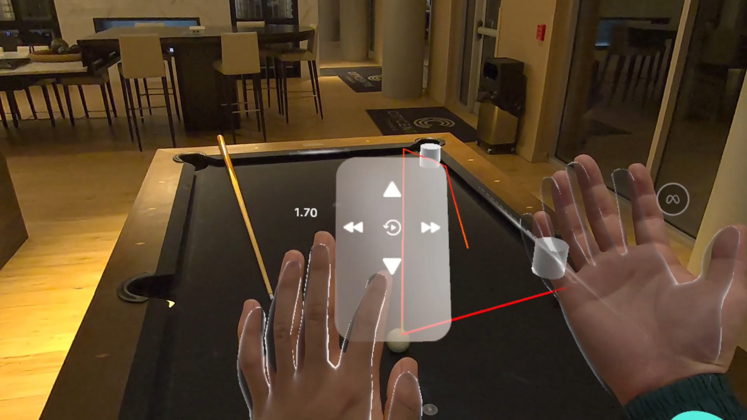 Meta Quest 游戏《手势台球》CueScope